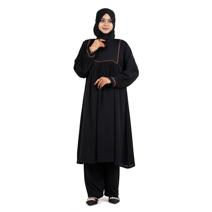 Meera Co-ords | Brown, Teal Green & Black