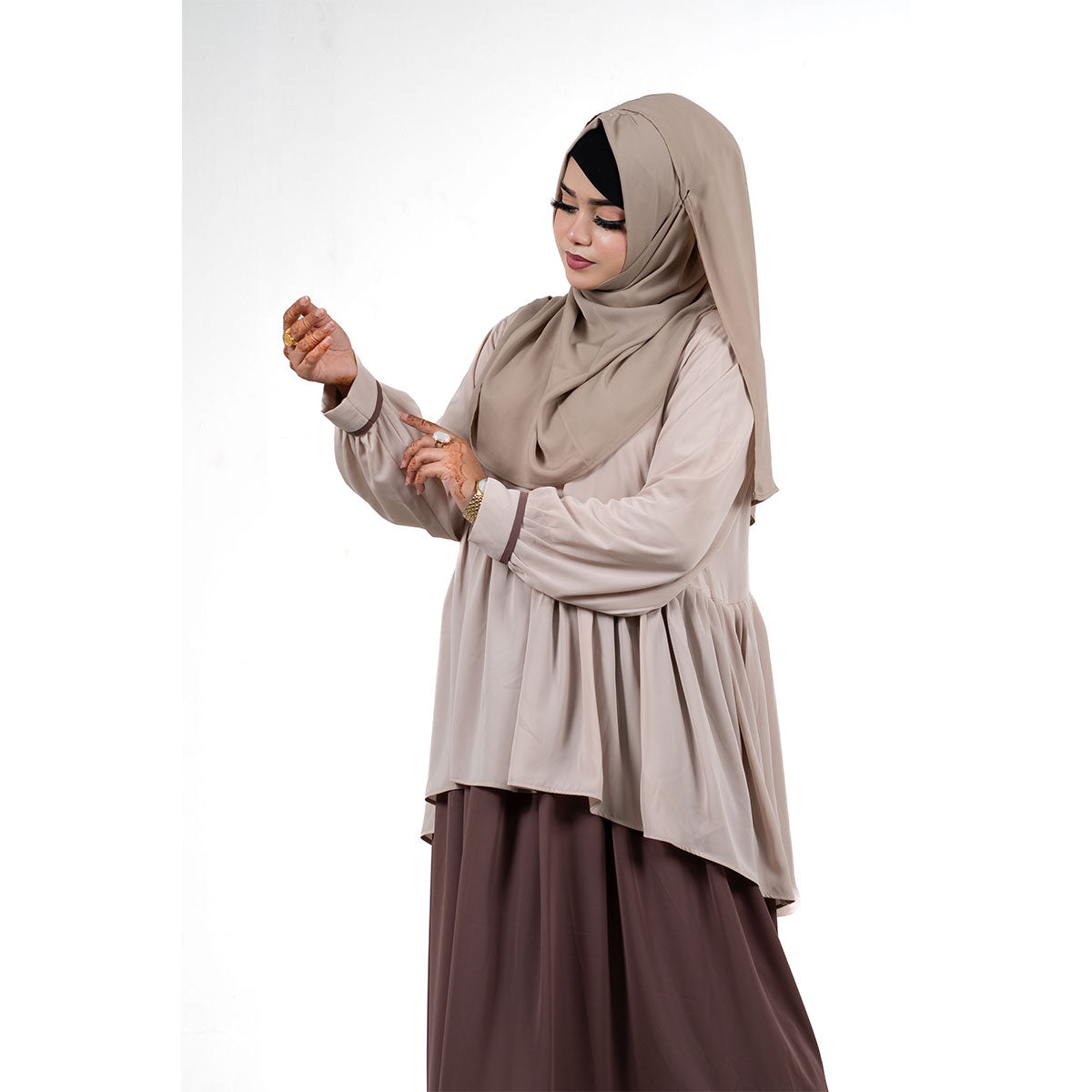 Abaya Muntazam | Lavender, Mocha Brown & Chocolate Brown