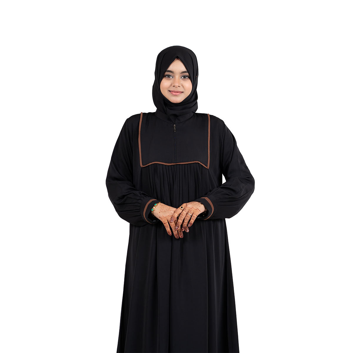 Meera Co-ords | Brown, Teal Green & Black