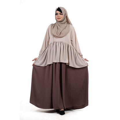 Abaya Muntazam | Lavender, Mocha Brown & Chocolate Brown