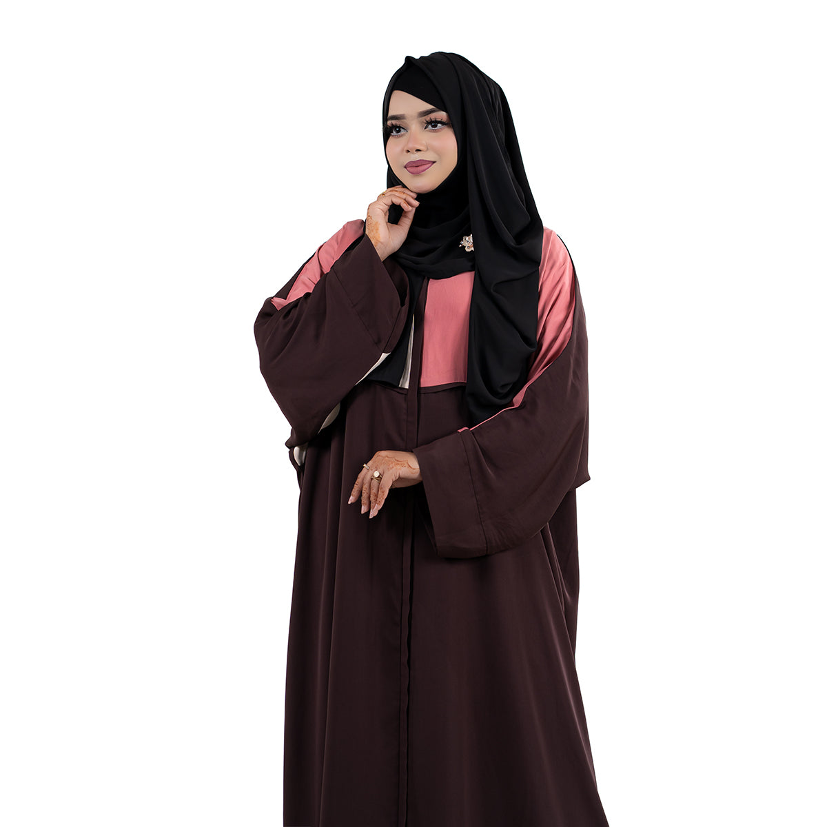 Aleena Kaftan | Brown, Maroon, Olive Green & Mustard