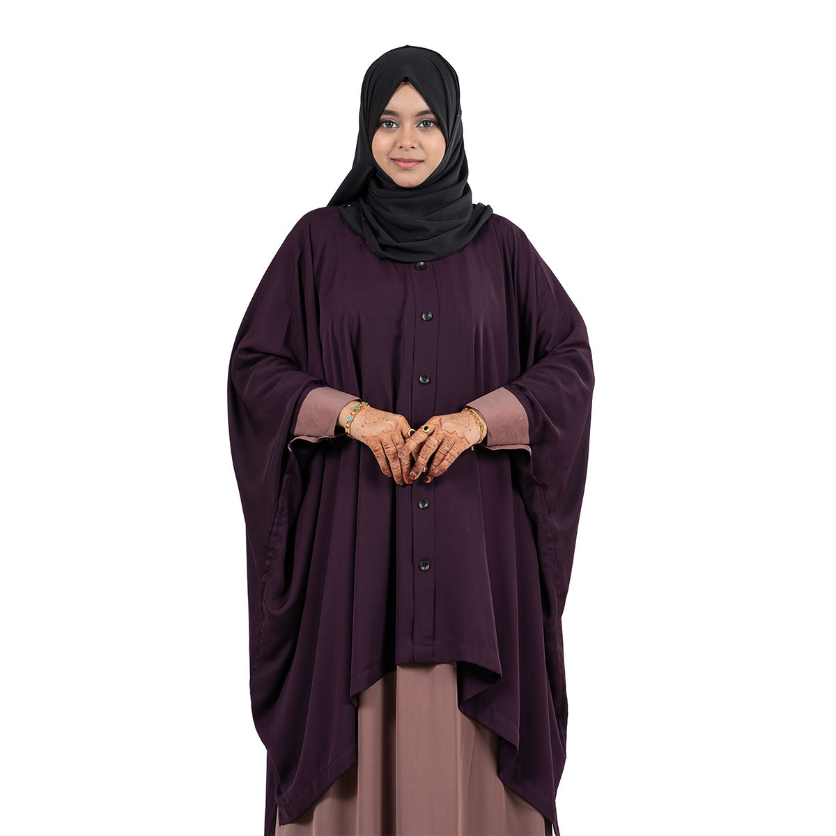 Malika Kaftan | Brown/Plum, Orange/Black, Plum/Rose & Black/Beige