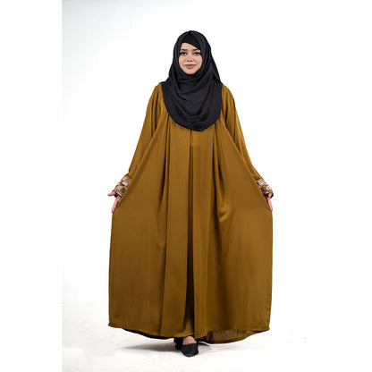 Afreen Gown |  Black, Brown & Mustard