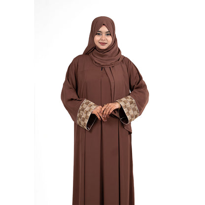 Afreen Gown |  Black, Brown & Mustard
