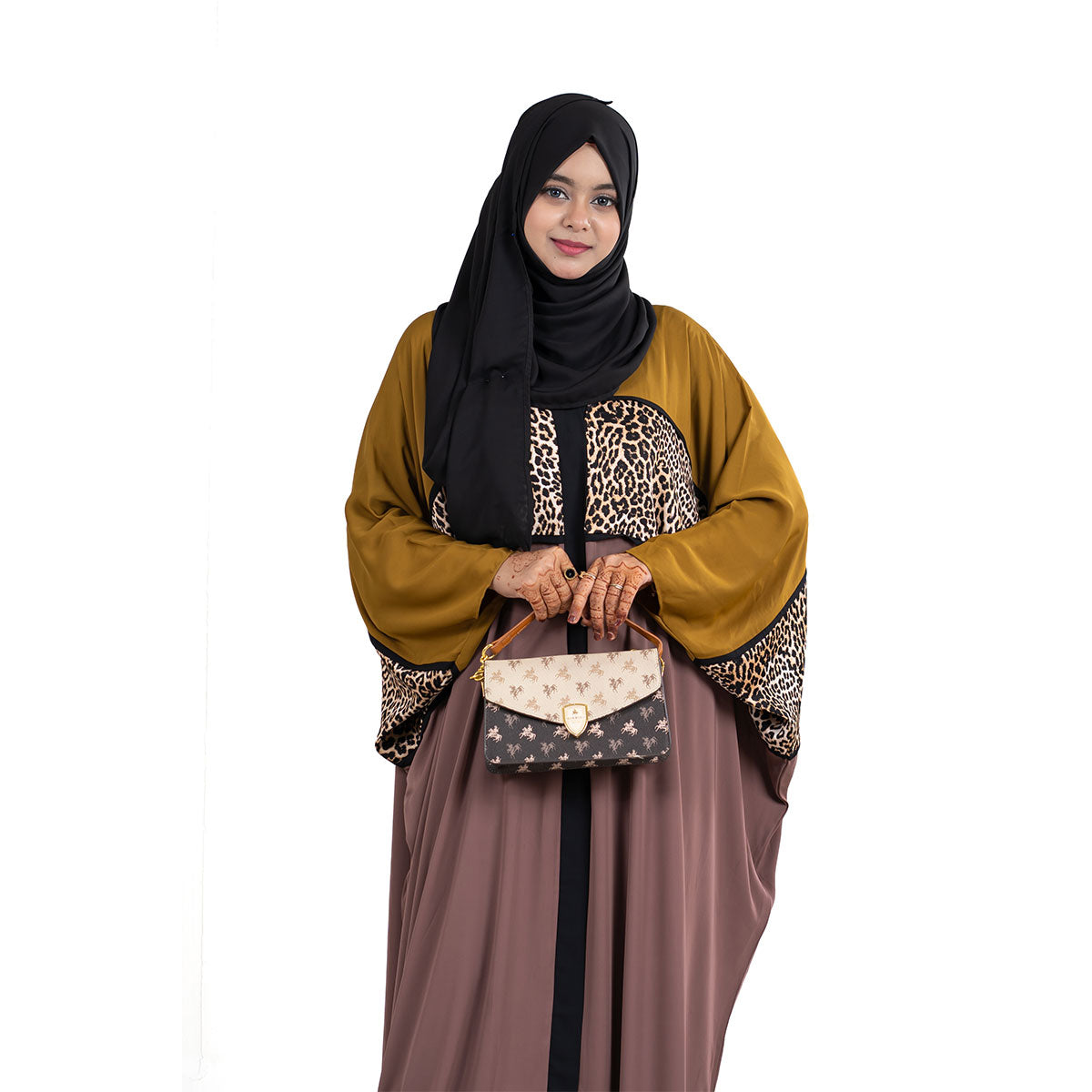 Noorina Kaftan |  Black, Mustard & Sage Green