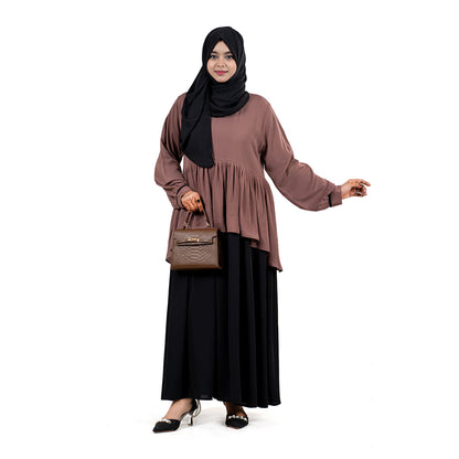 Abaya Muntazam | Lavender, Mocha Brown & Chocolate Brown