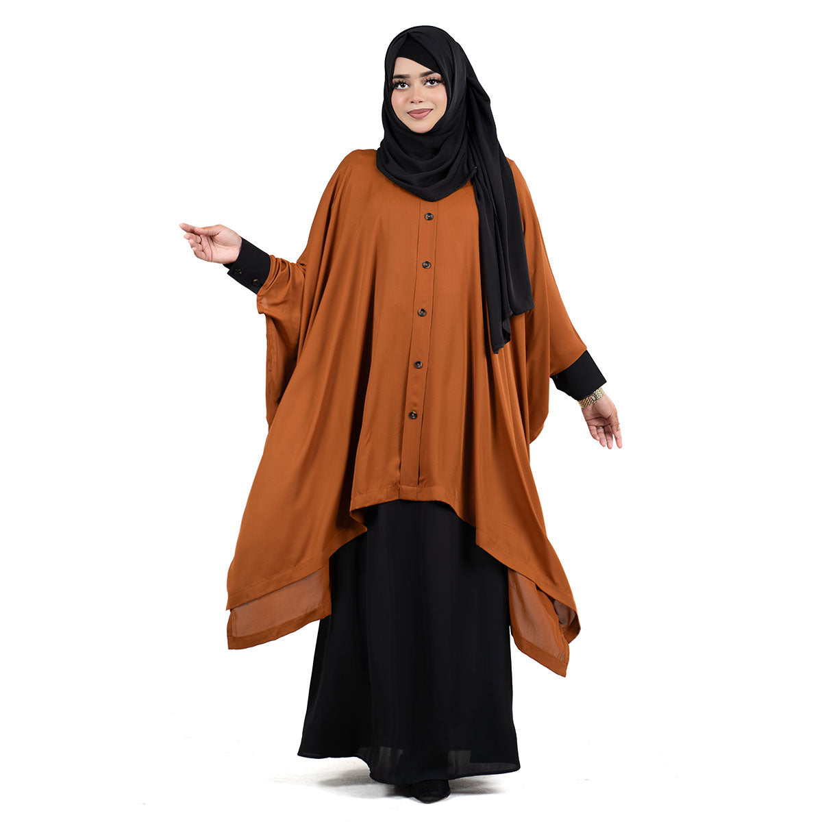 Malika Kaftan | Brown/Plum, Orange/Black, Plum/Rose & Black/Beige
