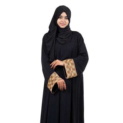 Afreen Gown |  Black, Brown & Mustard
