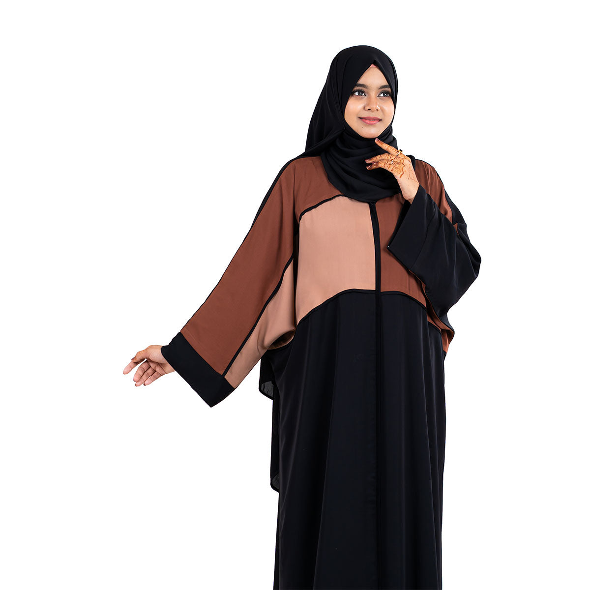 Aleena Kaftan | Brown, Maroon, Olive Green & Mustard