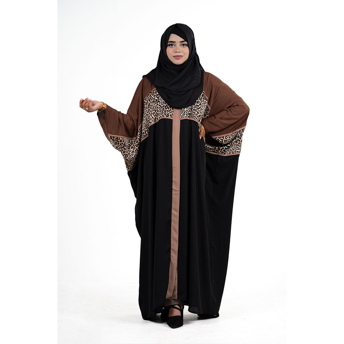 Noorina Kaftan |  Black, Mustard & Sage Green