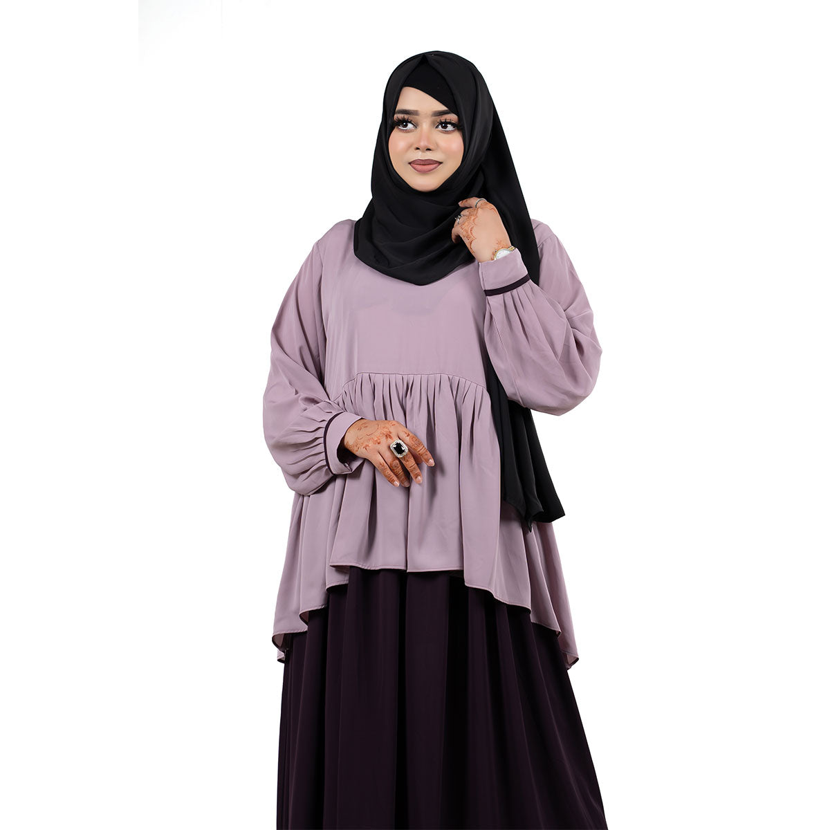 Abaya Muntazam | Lavender, Mocha Brown & Chocolate Brown
