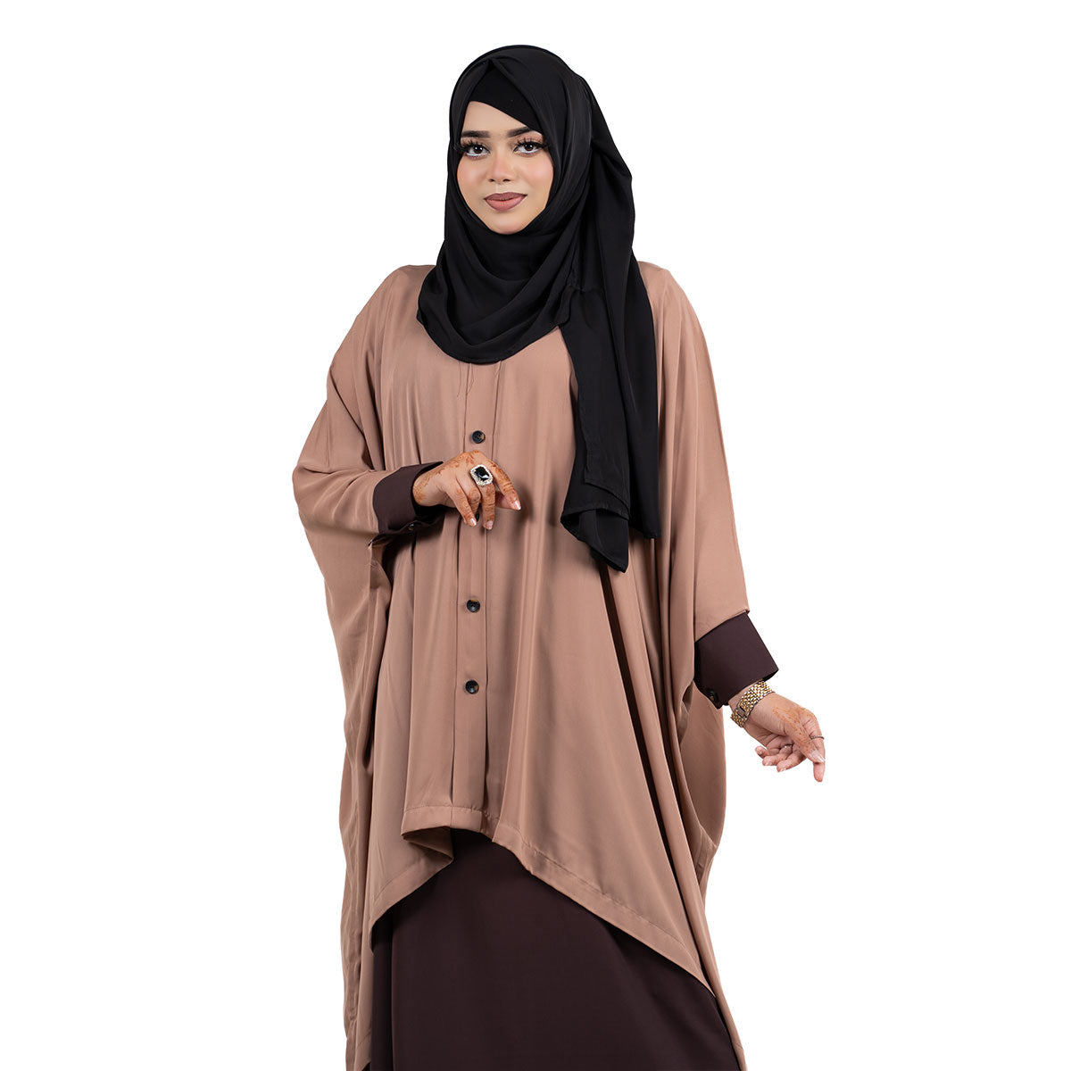 Malika Kaftan | Brown/Plum, Orange/Black, Plum/Rose & Black/Beige