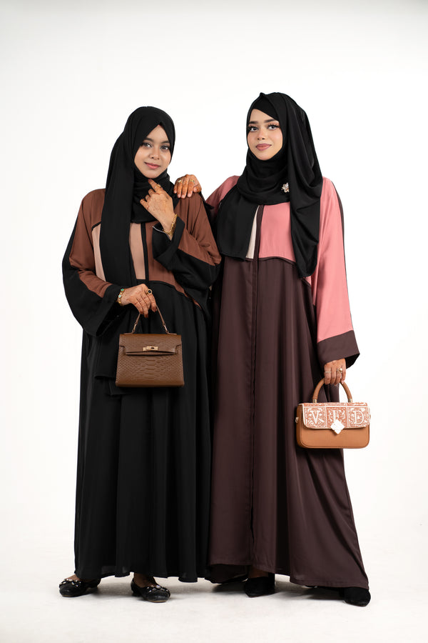Aleena Kaftan | Brown, Maroon, Olive Green & Mustard