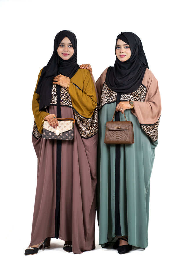 Noorina Kaftan |  Black, Mustard & Sage Green
