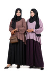 Abaya Muntazam | Lavender, Mocha Brown & Chocolate Brown
